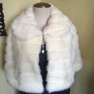 Faux fur cape